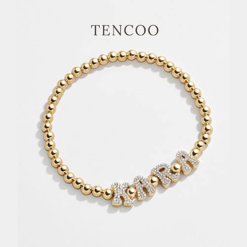 复古艺术字母金珠珠手链