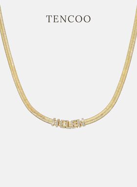 【INS风女孩专属】 TENCOO定制字母蛇骨链超闪镶钻字母男女同款