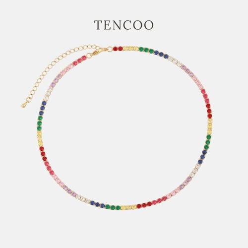 夏季新品彩虹锆石项链