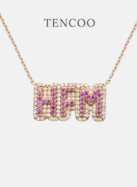【双色生辰石定制项链】TENCOO生辰石名字字母项链小众高级感礼物