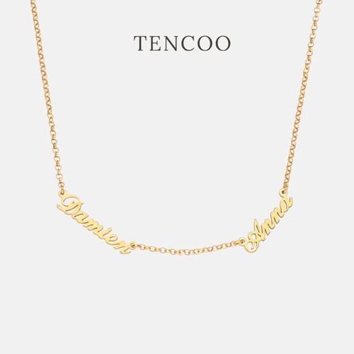 Tencoo定制字母项链s925银镀