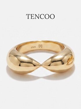 TENCOO双面小心机镜面镀金戒指