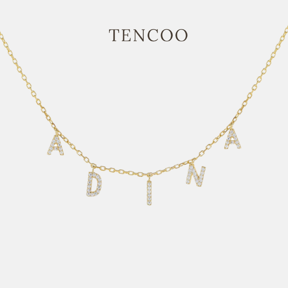 百搭叠戴精致字母锁骨链