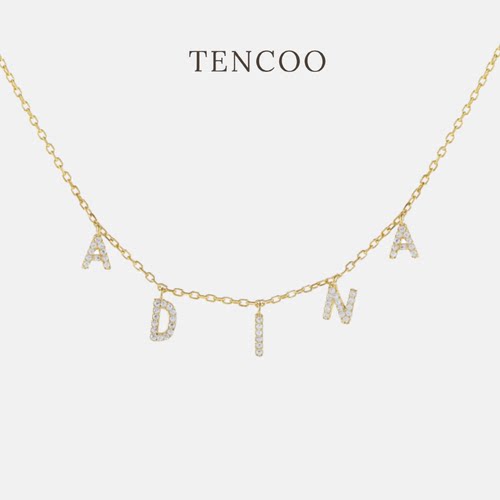 百搭叠戴精致字母锁骨链