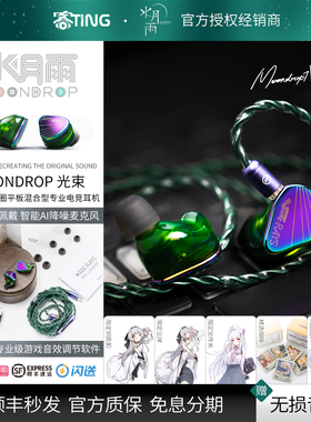 水月雨 光束/Rays 平板动圈双单元TypeC入耳式耳机 电竞HIFI解码