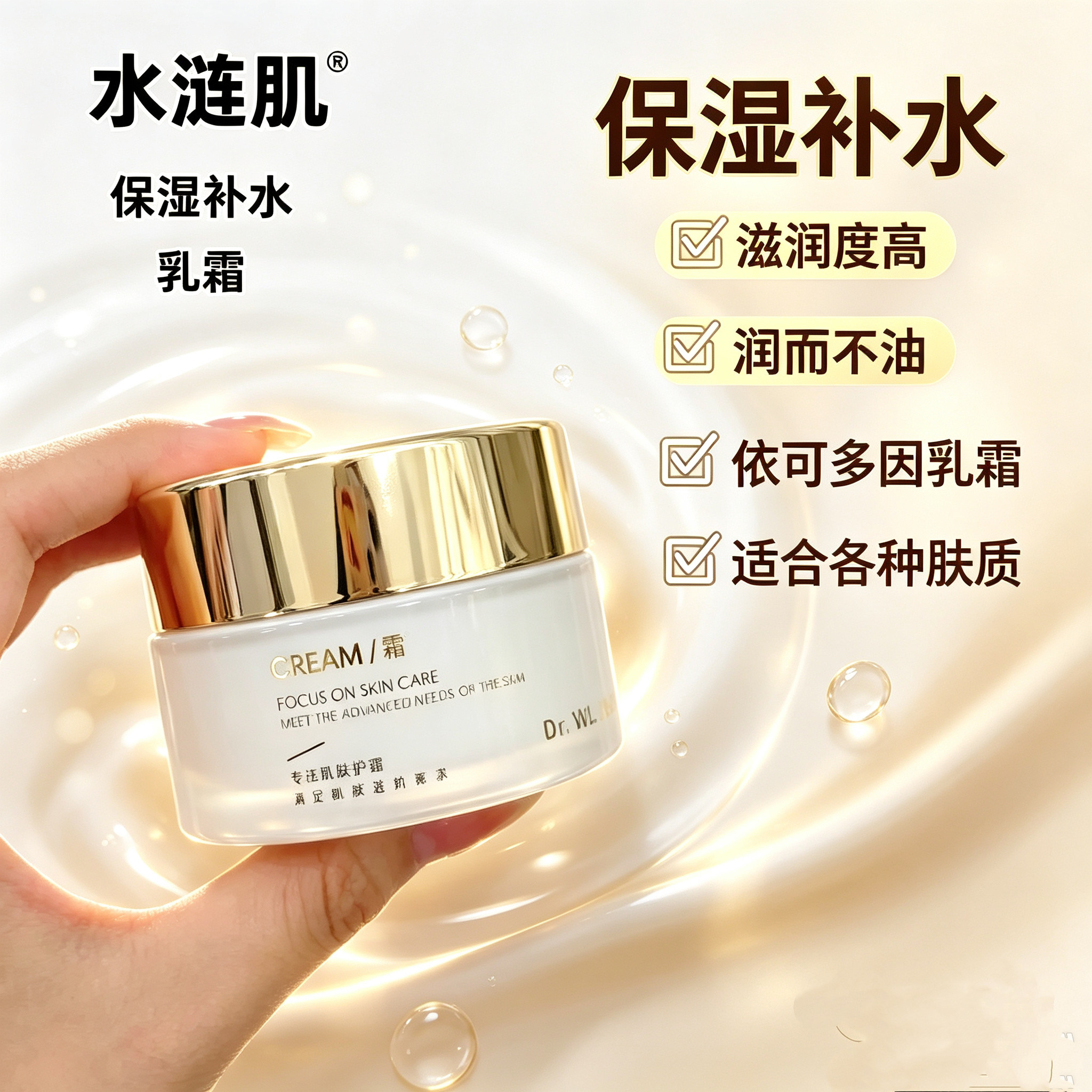 保湿面霜修护敏肌屏障红敏舒缓