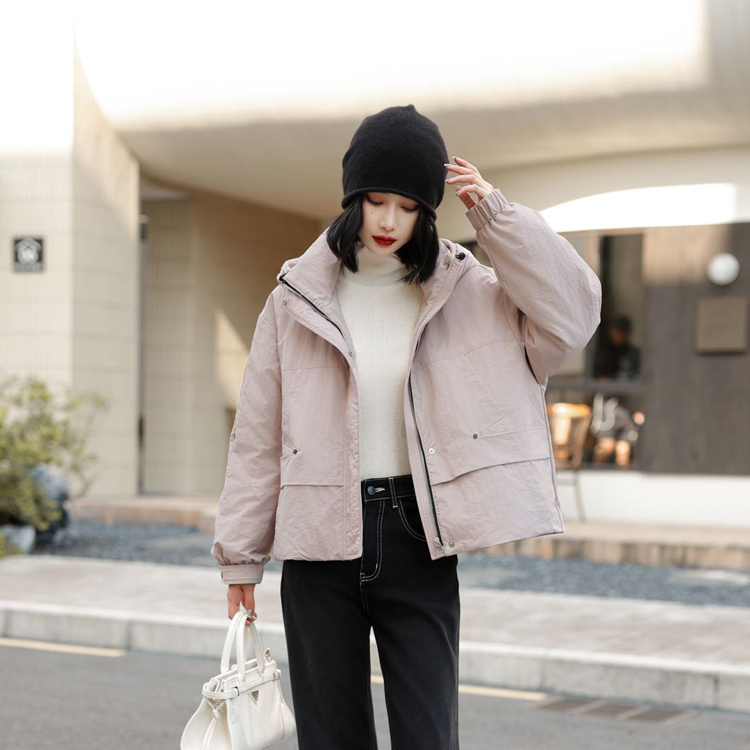 小个子90白鸭绒羽绒服女冲锋衣潮