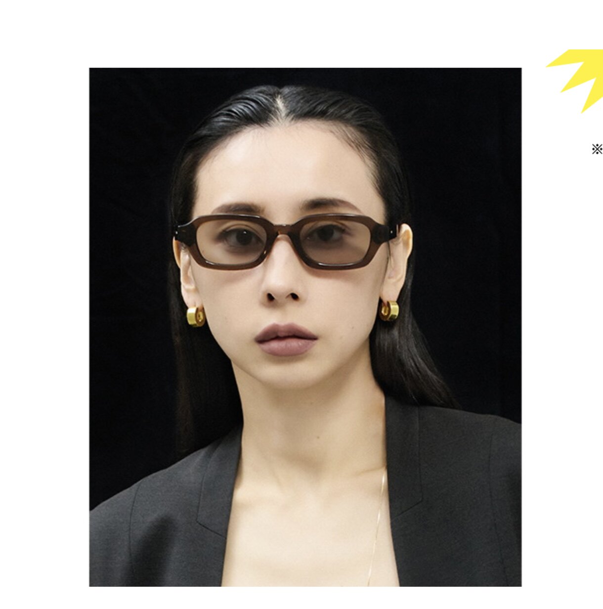日本代购ZOFF眼镜 佐芙 黑石奈央子墨镜ZA251G46女士时尚太阳镜
