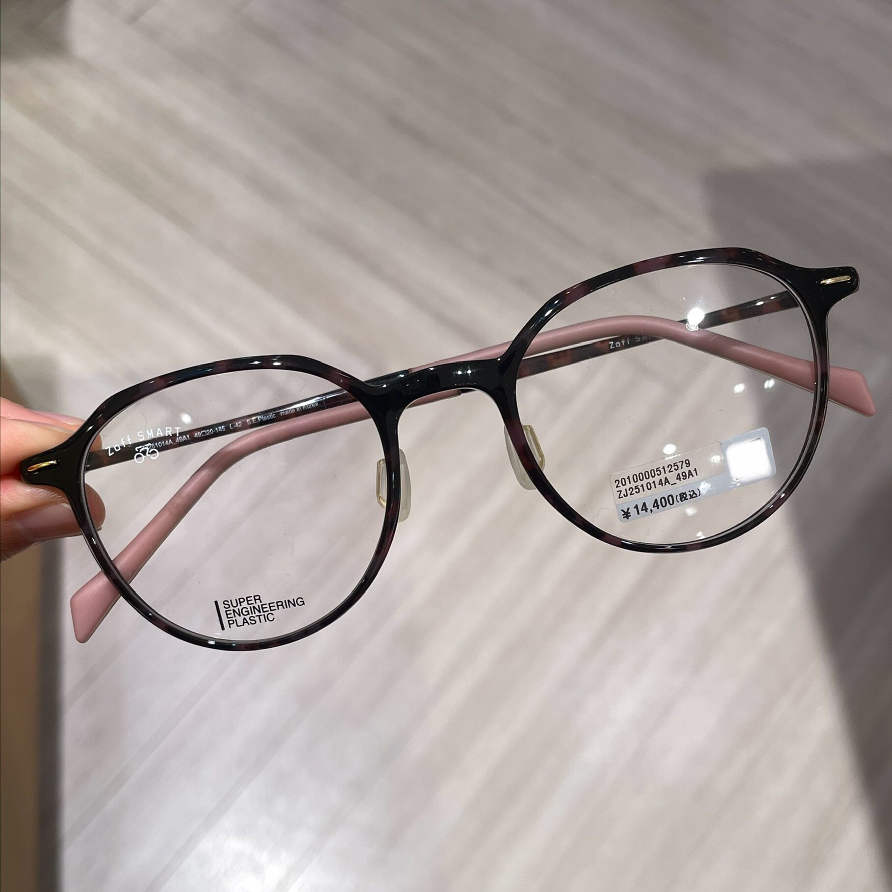 日本代购ZOFF 佐芙SMART Skinny 9克复古ZJ251014近视眼镜送镜片