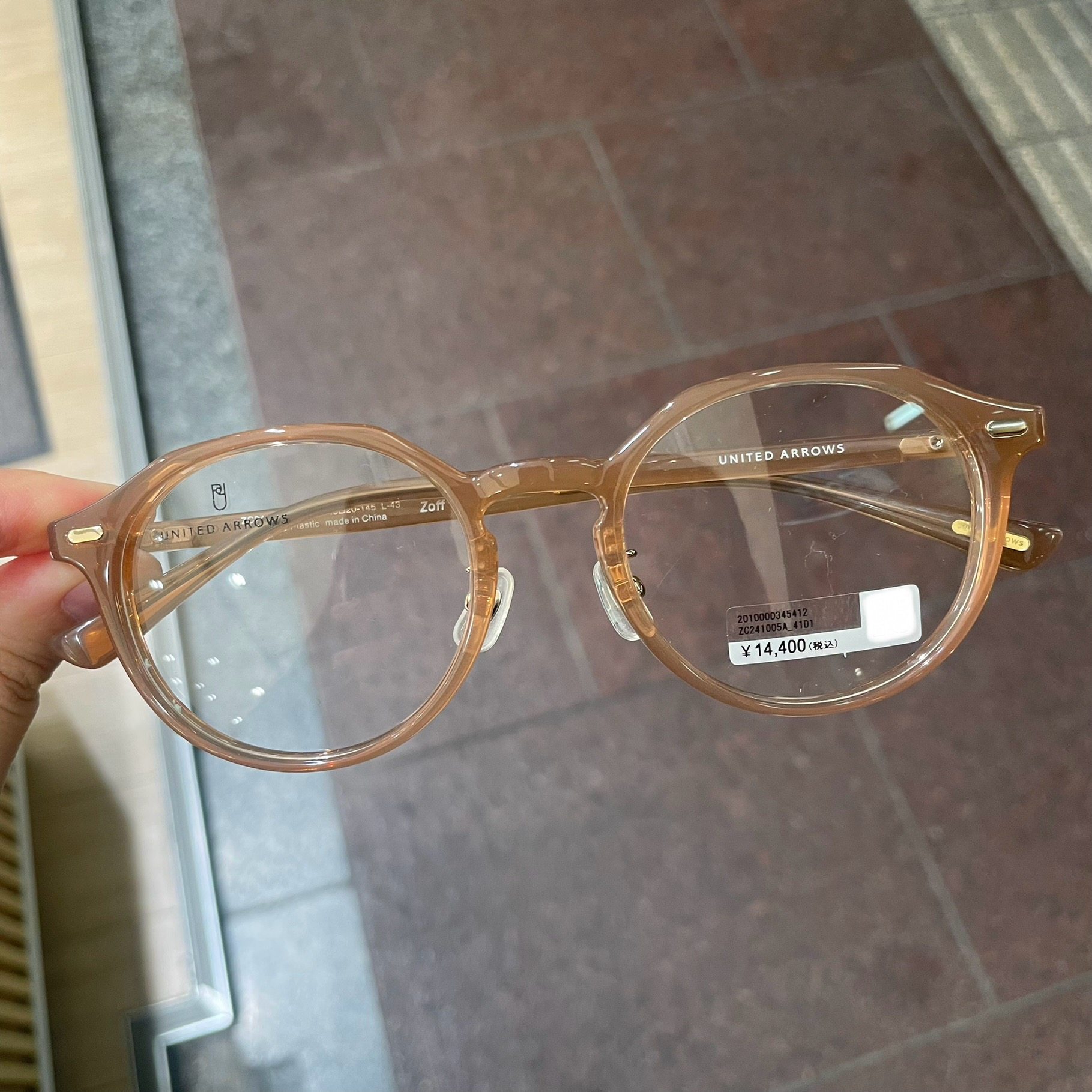 近视眼镜ZOFF多边法国塑料男女