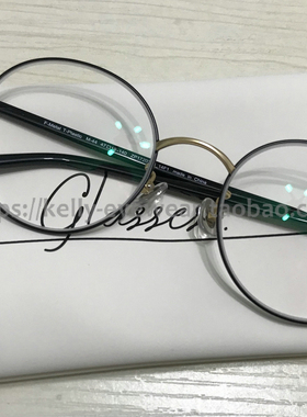 现货 日本ZOFF眼镜Zoff×RINA TANAKA 复古圆形黑色眼镜ZP172031