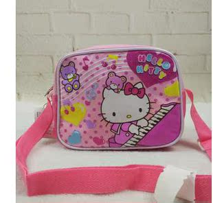 外贸原单尾货出口日本卡通斜挎包舒适可爱粉色儿童凯蒂猫小包包