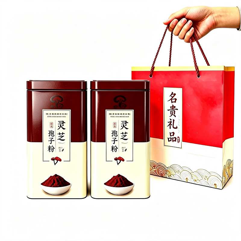 长白山灵芝孢子粉正品灵芝袍子粉林下灵芝粉礼盒装送礼深山滋补