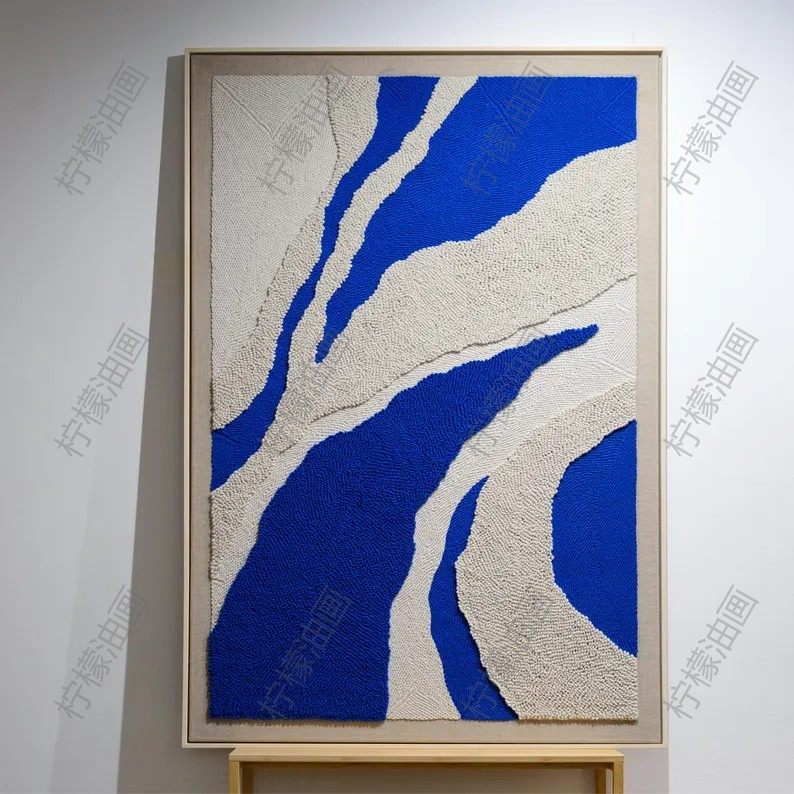 侘寂风小众高级感样板房艺术挂画立体实物玄关民宿手工编织装饰画