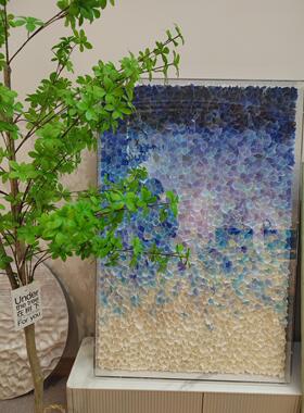 客厅挂画现代简约渐变抽象综合材质3d立体装饰画亚克力盒子定制画