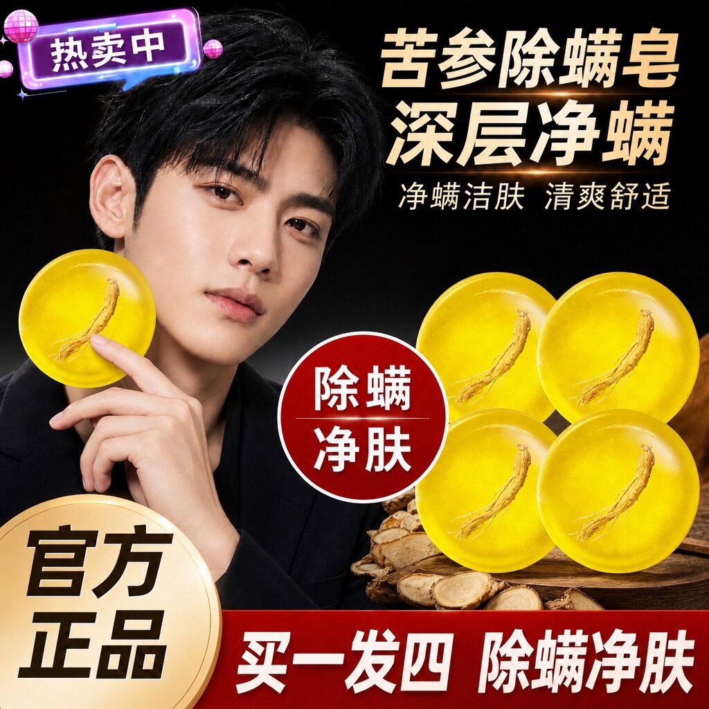 【脸部除螨神器】苦参除螨皂