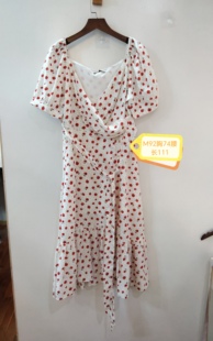 粉色色印花休闲简约连衣裙 92胸 咨询库存下单