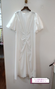 数 多码 白色休闲简约显瘦连衣裙 咨询库存下单