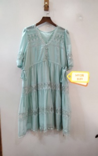 绿色休闲简约连衣裙 92胸 咨询库存下单