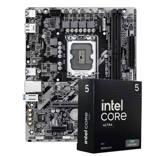 技嘉H810M-K搭配英特尔Ultra 5 225F/230F主板CPU套装