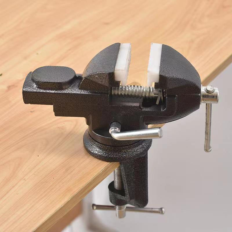 绕线机勾磁环2寸迷你小型桌台钳360度旋转铸铁桌虎钳结实台虎钳