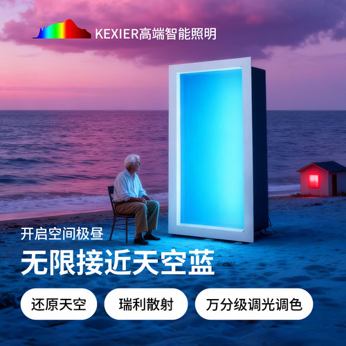 涂鸦ZigBee护眼青空灯ra98高显指智能厨房过道网红吸顶灯蓝天空灯