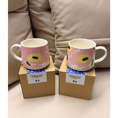蓝瓶X芬兰Marimekko粉色马克杯