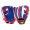 Blue palm left glove (right hand throwing)