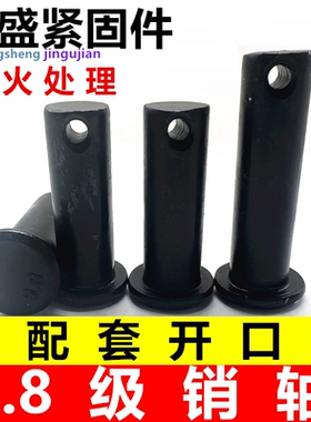 8.8级销轴带孔销钉圆孔销定位销平头圆柱销GB882销轴M8M10M12M16