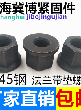 法兰带垫螺帽六角带垫螺母M8M10M12M16M18M20M24-M36模具压板螺母