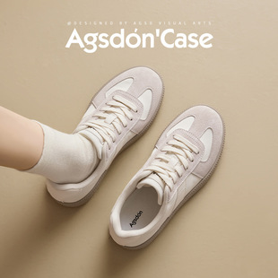 芭蕾风德训鞋女鞋2025新款冬季休闲百搭加绒运动阿甘板鞋小白鞋子