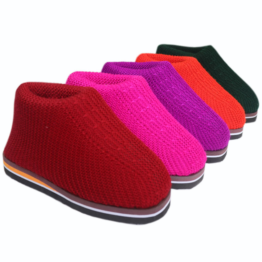 纯色毛线棉鞋拖鞋成品手工编织新款冬季保暖居家防滑男女老年鞋1,居家布艺,居家棉拖/棉鞋,淘宝优惠券,粉丝福利购,淘宝优惠卷