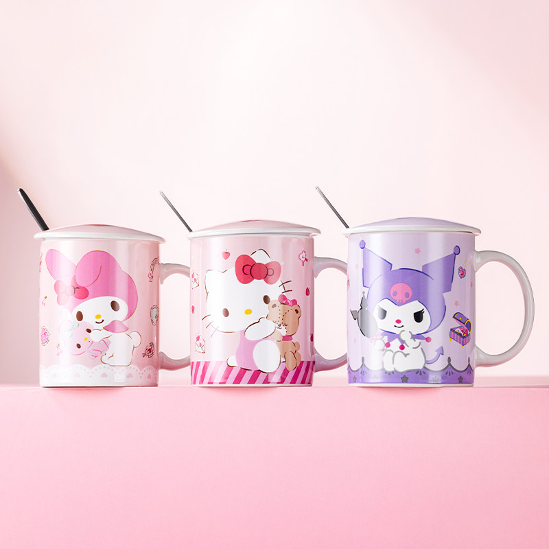 HelloKitty马克杯带盖带勺子图片