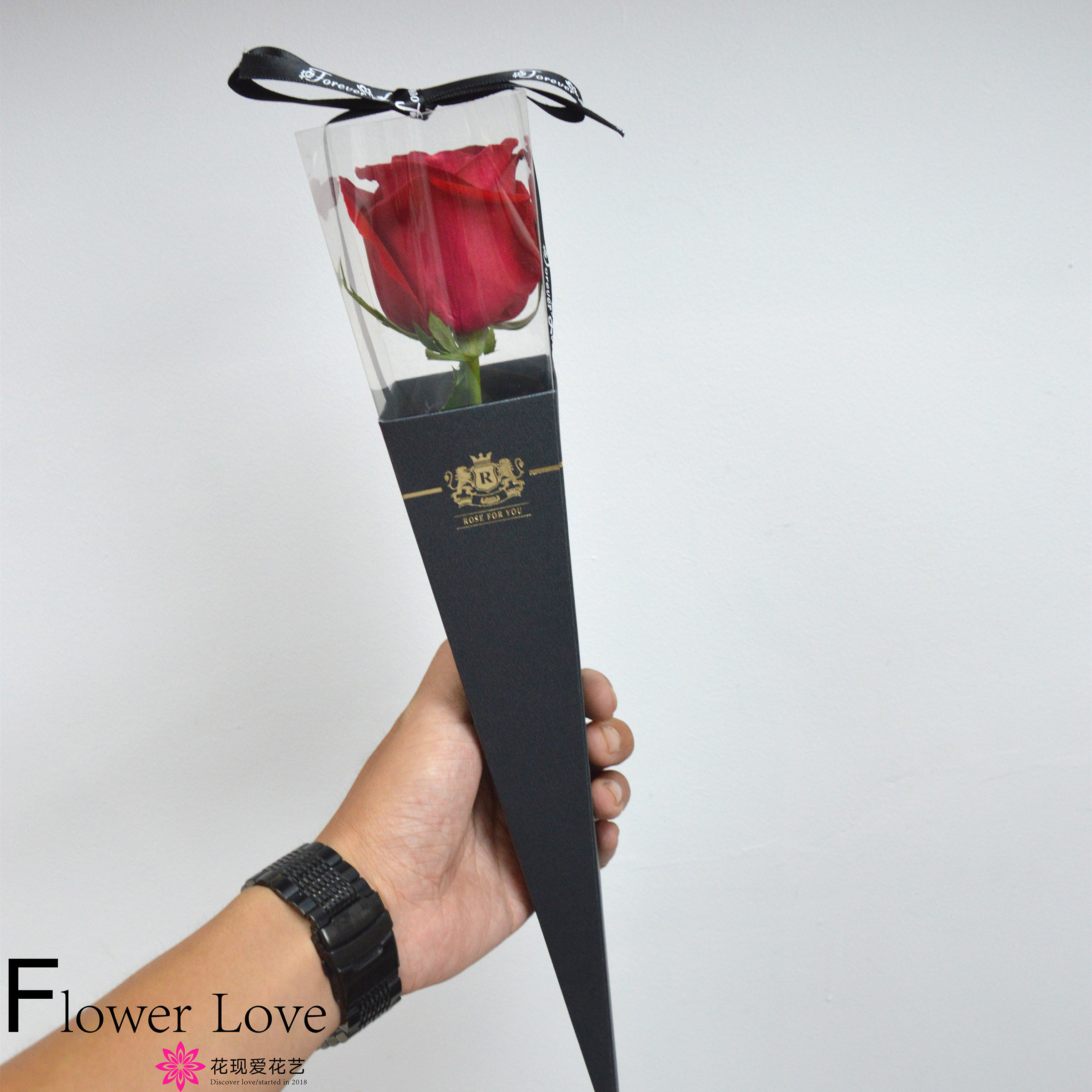 1朵红玫瑰小花盒单支玫瑰商务送礼鲜花团购同城急送桂城禅城大沥