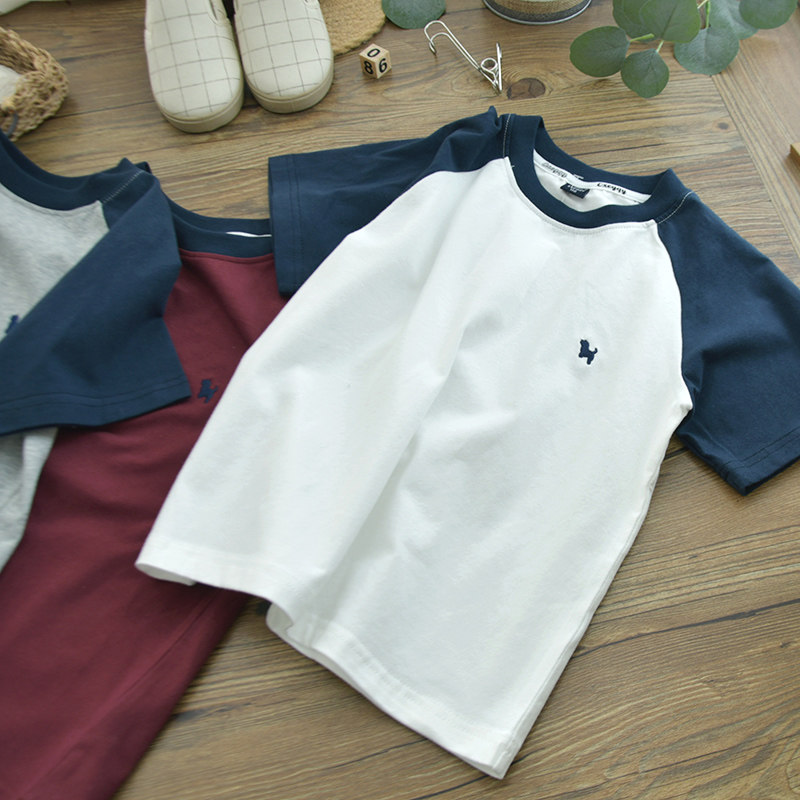 夏季舒适柔软棉儿童短袖t恤中大男童圆领休闲插肩半袖打底衫,童装/婴儿装/亲子装,T恤,淘宝优惠券,粉丝福利购,淘宝优惠卷