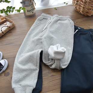 秋冬季男童卫裤长裤中大童摇粒抓绒宽松儿童运动休闲裤子