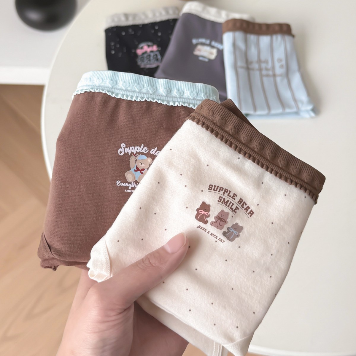 磨毛舒适暖融融全棉印花三角内裤