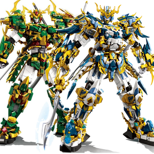 三国演义积木机甲系列赵云高大模型男孩益智拼装新款玩具礼物关羽