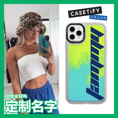 Casetify Neon Quicksand Custom Name Phone Case for iPhone13 12 11 Pro Max X