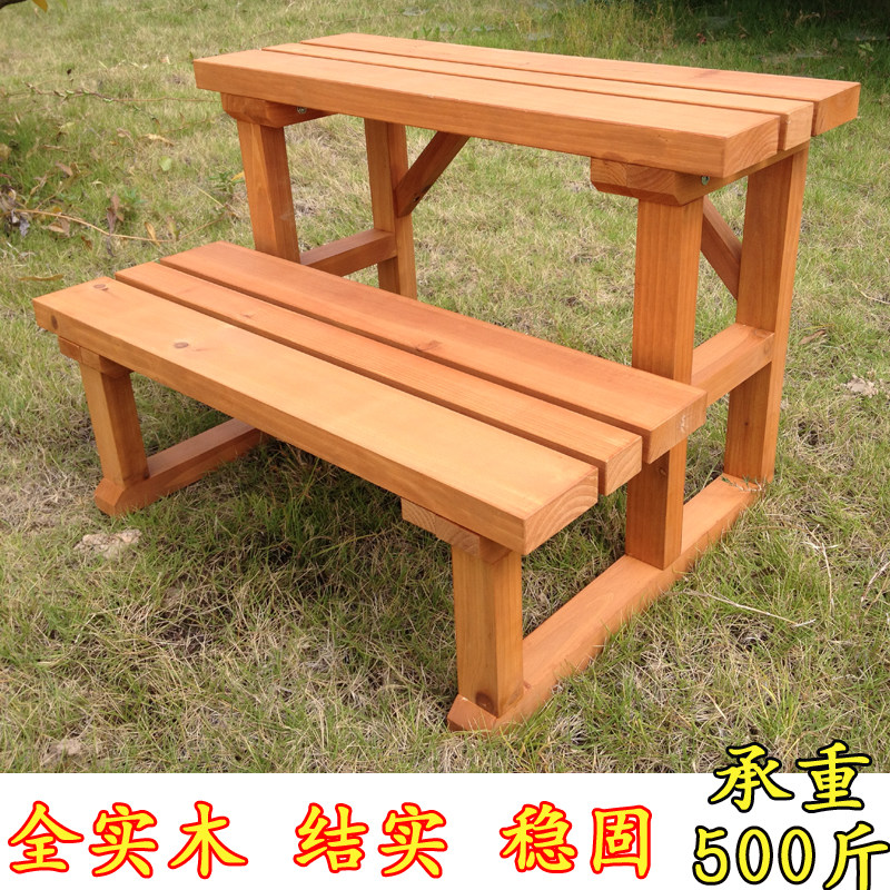 实木台阶脚踏户外防腐防水花架包邮双层阶梯儿童爬高梯浴室踩脚登