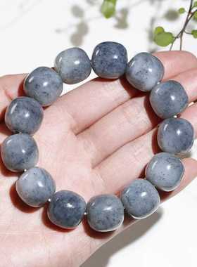 青花籽料手串手链男女款玉手链