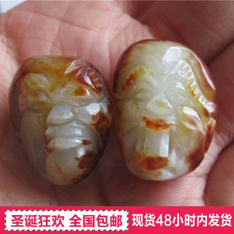 手工雕刻十八罗汉新疆和田玉特价
