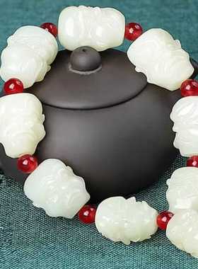 新疆和田玉十八罗汉手链