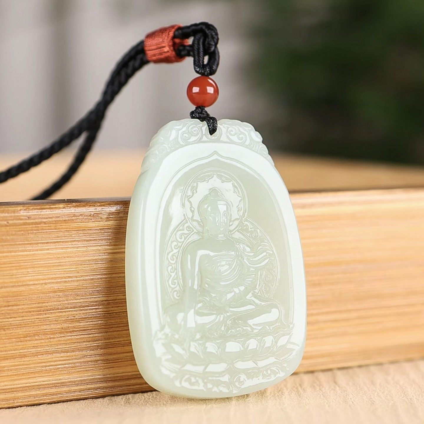 天然正品和田玉药师佛吊坠