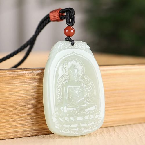 天然正品和田玉药师佛吊坠