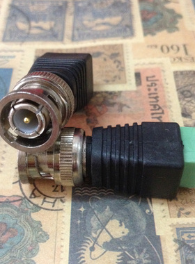 BNC公绿色端子 接线端子BNC 免焊电源转接头 Q9监控摄像头