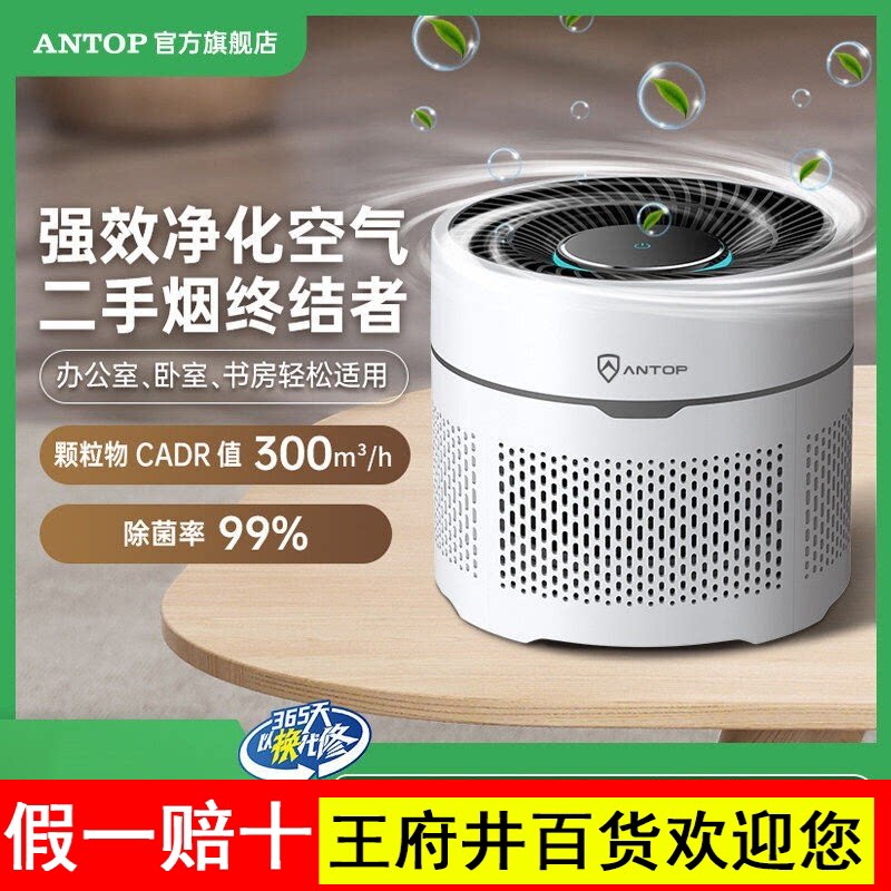 安拓浦桌面空气净化器家用小型办公室卧室除甲醛清新机除二手烟味