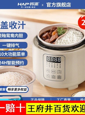 HAP韩派电压力锅陶瓷釉家用2-3人小型鸳鸯电饭煲迷你多功能高压锅