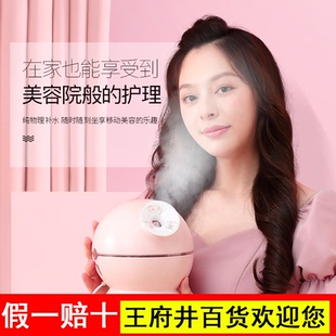 纳米蒸汽喷雾家用器补水仪脸部加湿器冷热双喷 金稻蒸脸器猫咪版