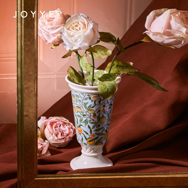 JOYYE卓艺威廉莫里斯艺术陶瓷花瓶摆件客厅复古鲜花插花V&A博物馆图片
